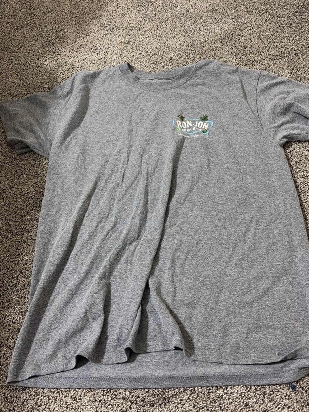 Ron Jon Mens Heather Gray Graphic Tee